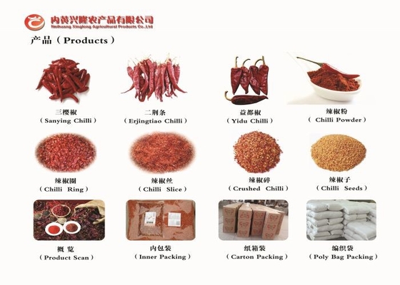 Organische Paprikas Yidu Chili Red Pepper Beijinghong Jinta REINE BRC ZERTIFIKATE FDAs HACCP